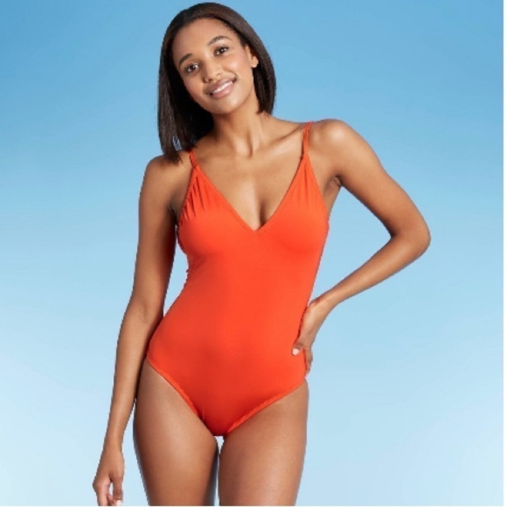WOMEN' V-Neck One Piece Swimsuit - Kona Sol - S (4-6)